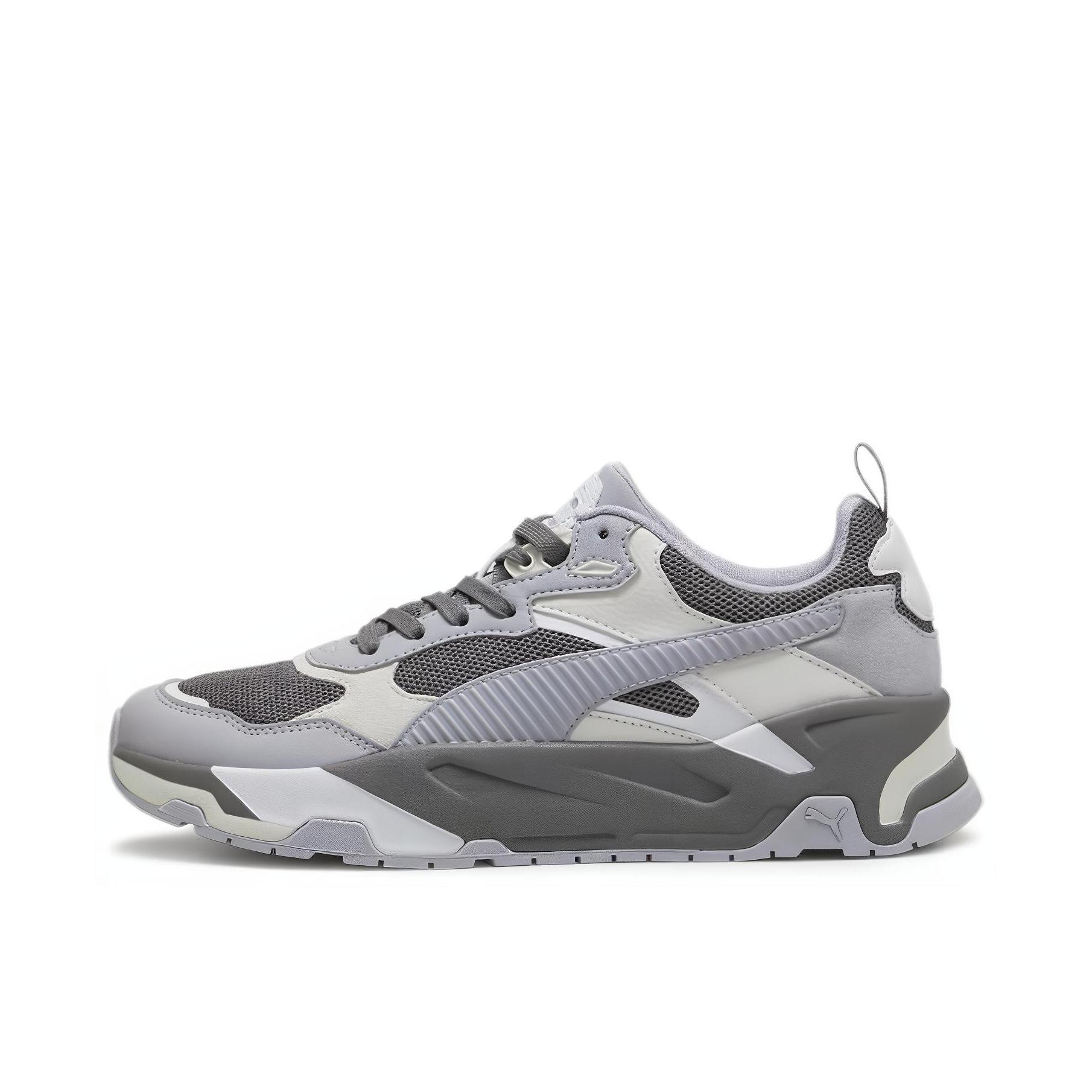 推荐商品：Puma/彪马 Trinity 运动休闲鞋 防滑耐磨网面透气舒适缓震复古百搭时尚 女款/灰色/白色