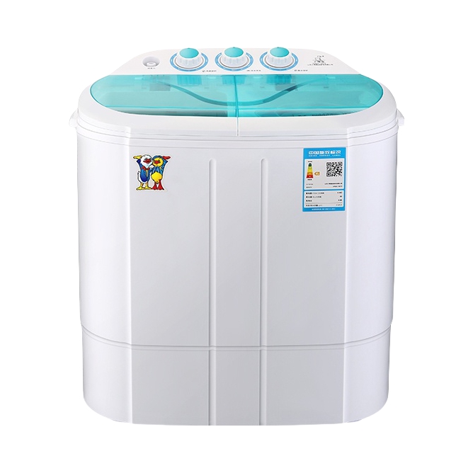 推荐商品：小鸭牌 XPB25-1637S 迷你洗衣机 2.5KG 洗脱一体 双桶双缸 半全自动 甩干 婴儿童 内衣裤 出租房