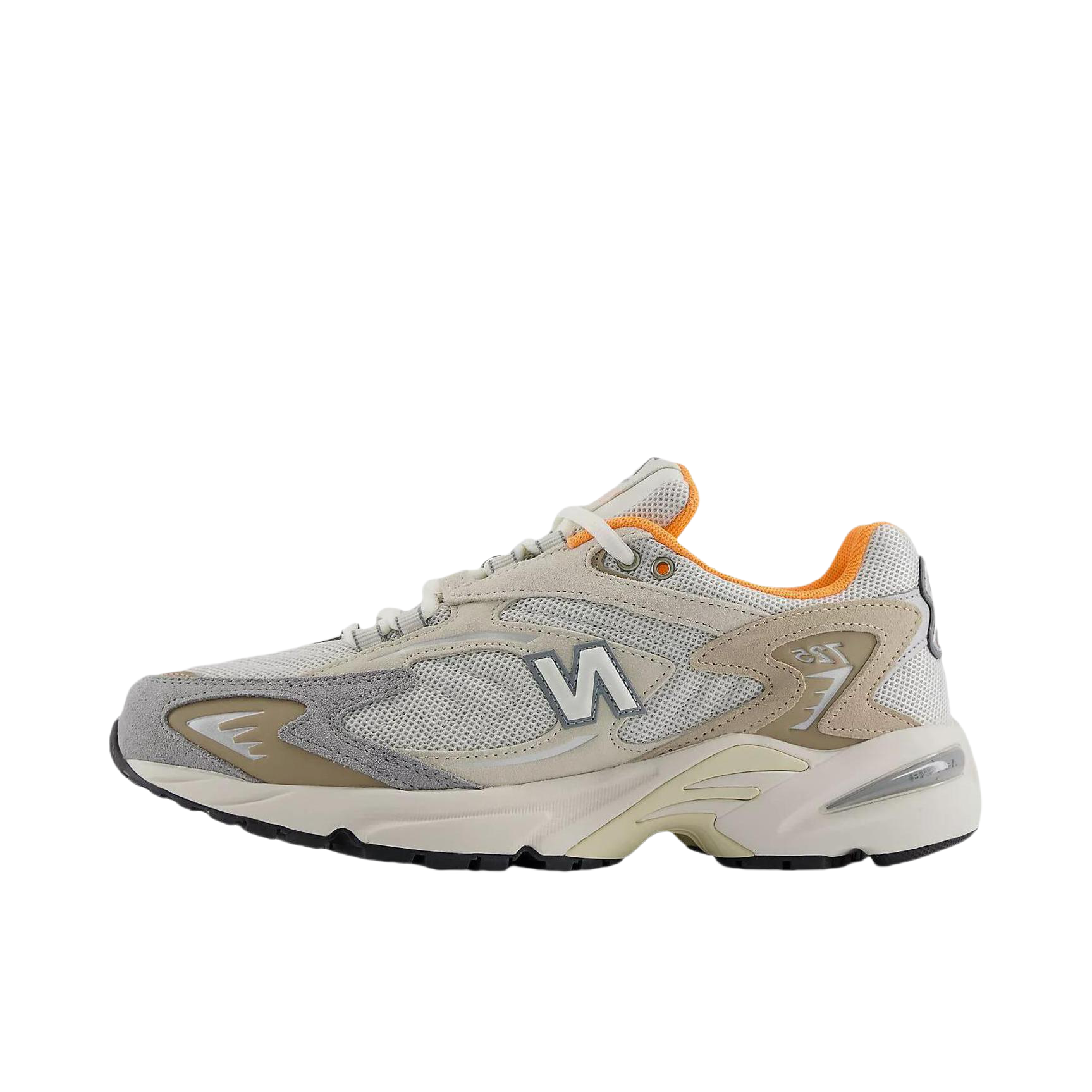 推荐商品：New Balance 725 跑鞋 休闲潮流复古减震防滑耐磨舒适透气运动 灰色/棕色/橙色    