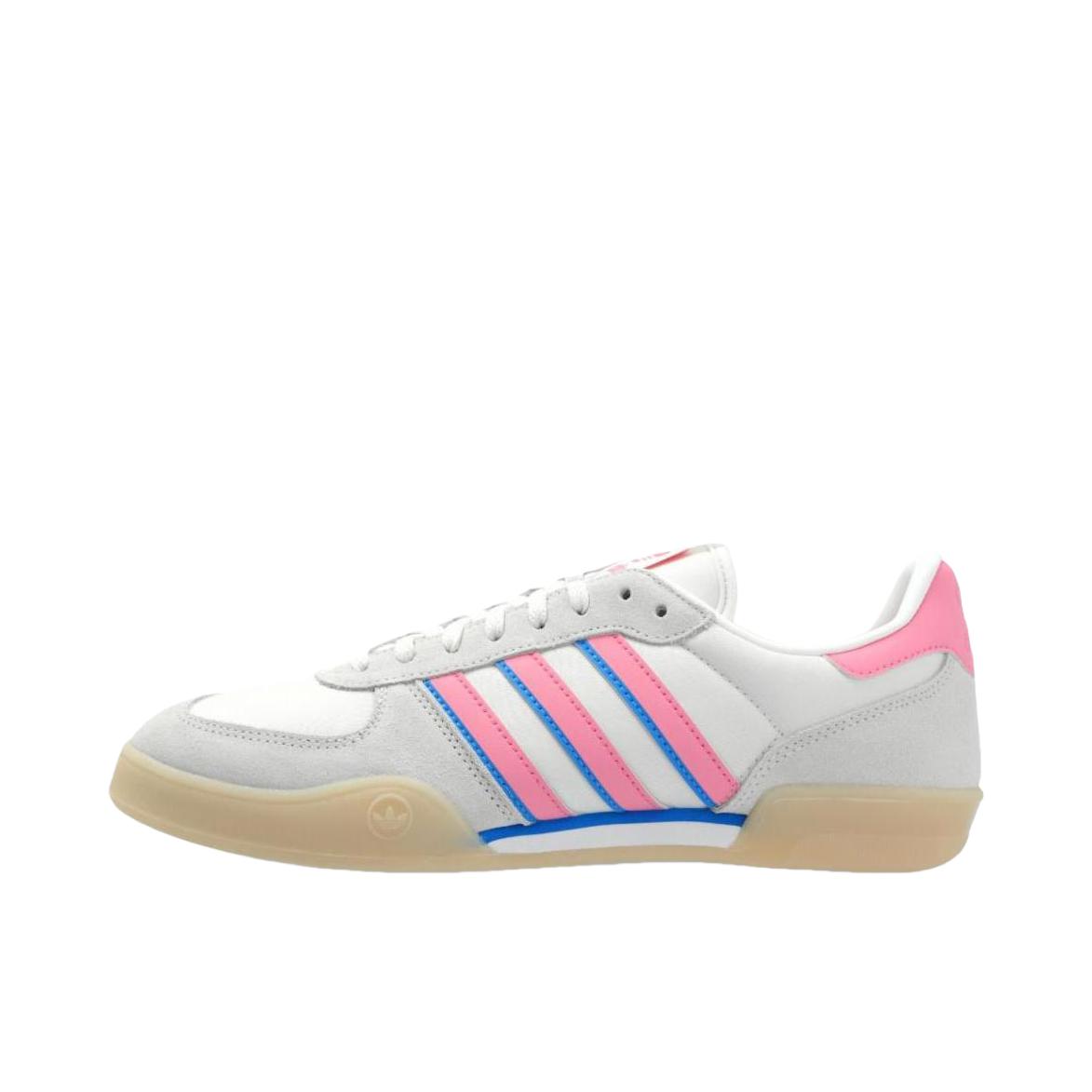 推荐商品：adidas Squash Polta 潮流百搭 减震防滑 舒适耐磨 轻便 运动休闲鞋 浅灰色/粉色