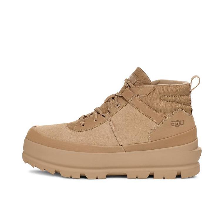 推荐商品：UGG 休闲百搭 时尚简约 系带圆头 牛皮革 马丁靴 沙色