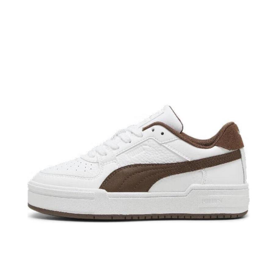 推荐商品：Puma/彪马 Ca Pro Classic 板鞋 舒适透气防滑耐磨厚底百搭复古时尚网球风拼接 白色/深棕色