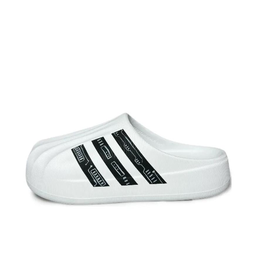 推荐商品：【定制鞋】adidas Originals AdiFOM Superstar 包头 防滑耐磨 舒适 沙滩 防臭 简约潮流 拖鞋 黑白格调