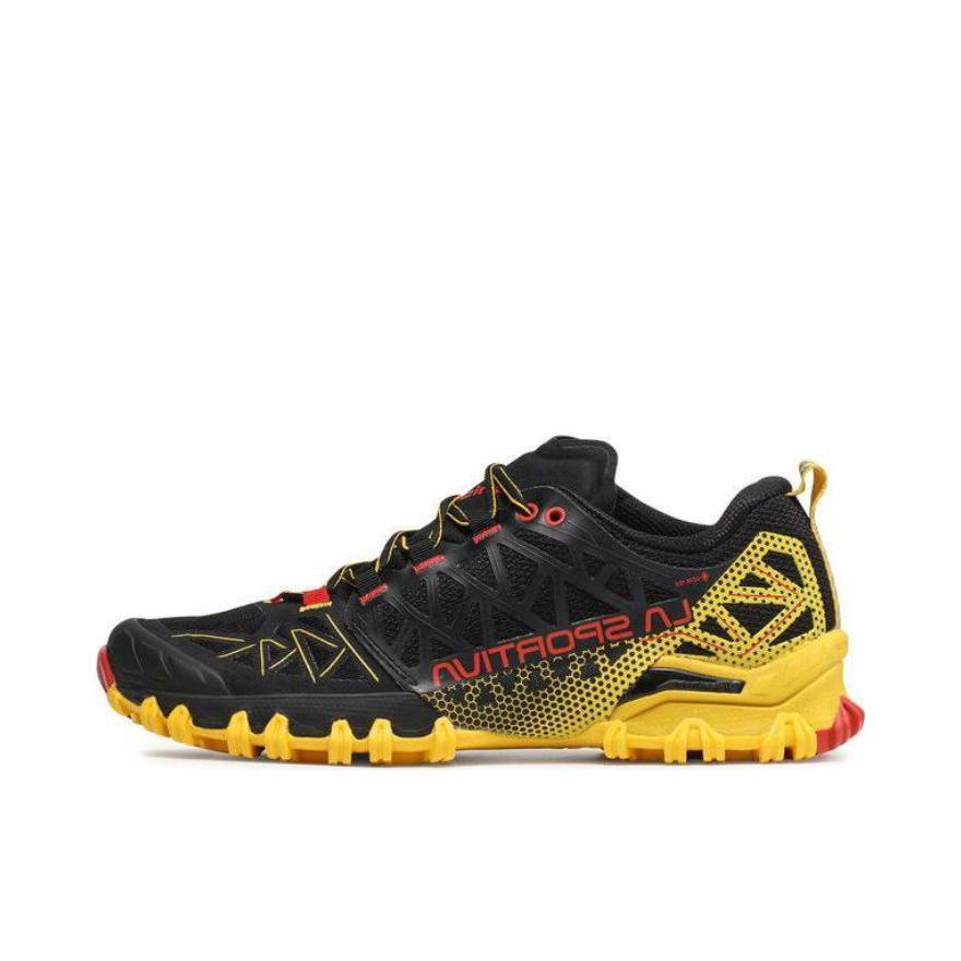推荐商品：La Sportiva 皮革 圆头 系带 户外鞋 DK21346Y 黑色/黄色 