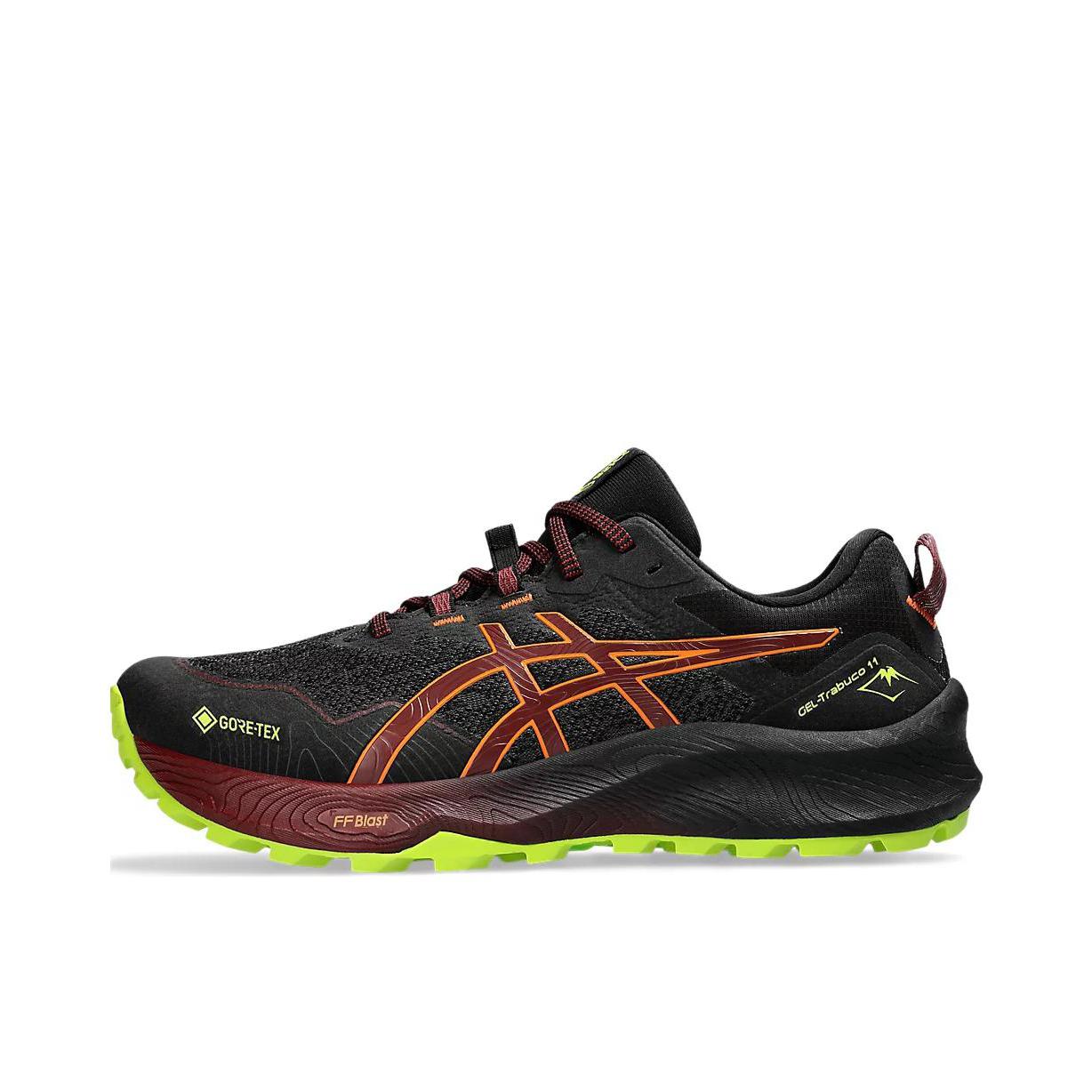 推荐商品：Asics/亚瑟士 Gel-Trabuco 11 跑鞋 缓冲抓地防水回弹防滑耐磨舒适透气缓震潮流运动休闲越野 黑色/红色