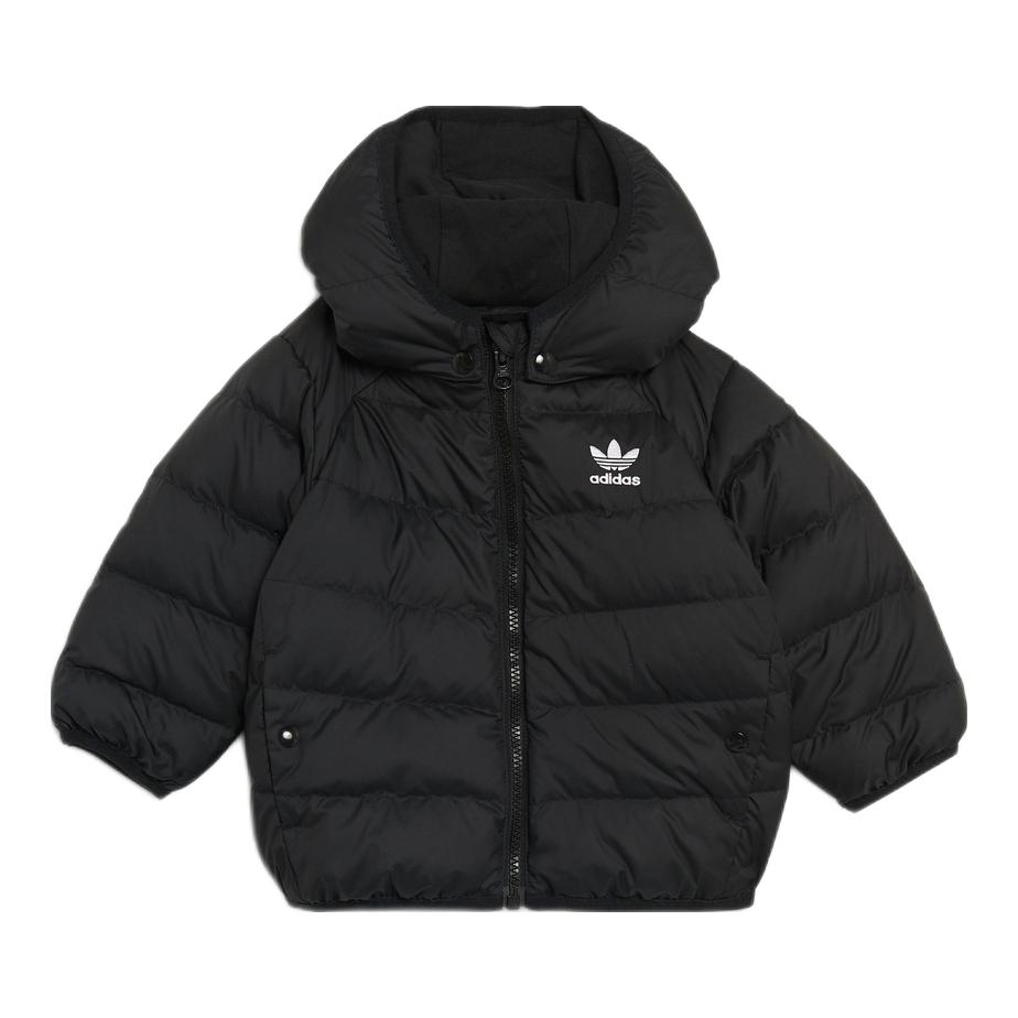 推荐商品：adidas Originals童装保暖鸭绒连帽羽绒服风衣 女小童女婴童 ED7675 H25221 H25222 黑
