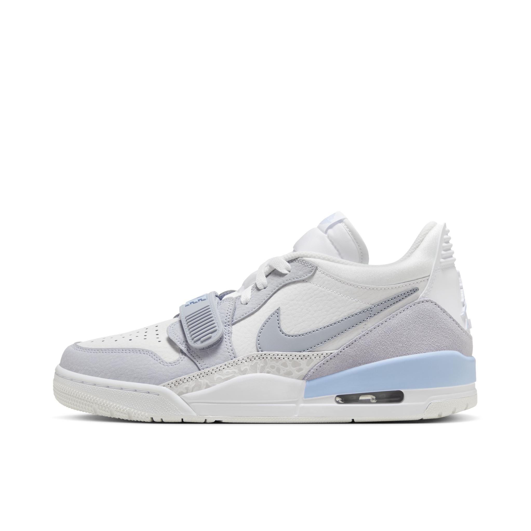 Air Jordan Legacy 312 板鞋 运动休闲鞋 魔术贴缓震复古回弹合成革 白色/蓝色/灰色