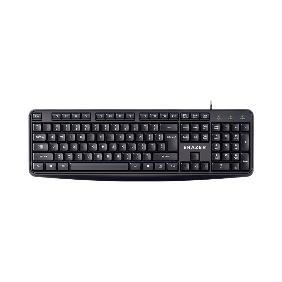 Lenovo/联想 K101 有线 薄膜键盘 104键 人体工学 手感舒适 外接 打字 即插即用 生态品牌 黑色