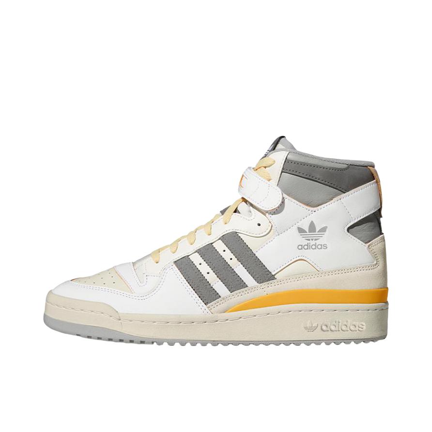 推荐商品：adidas Originals Forum 板鞋 轻便复古防滑时尚魔术贴篮球风薄底包裹性 白色/黄色/灰色