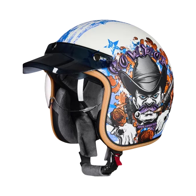 推荐商品：ZEUS/瑞狮 复古 ABS 半盔 3C认证 电动车头盔