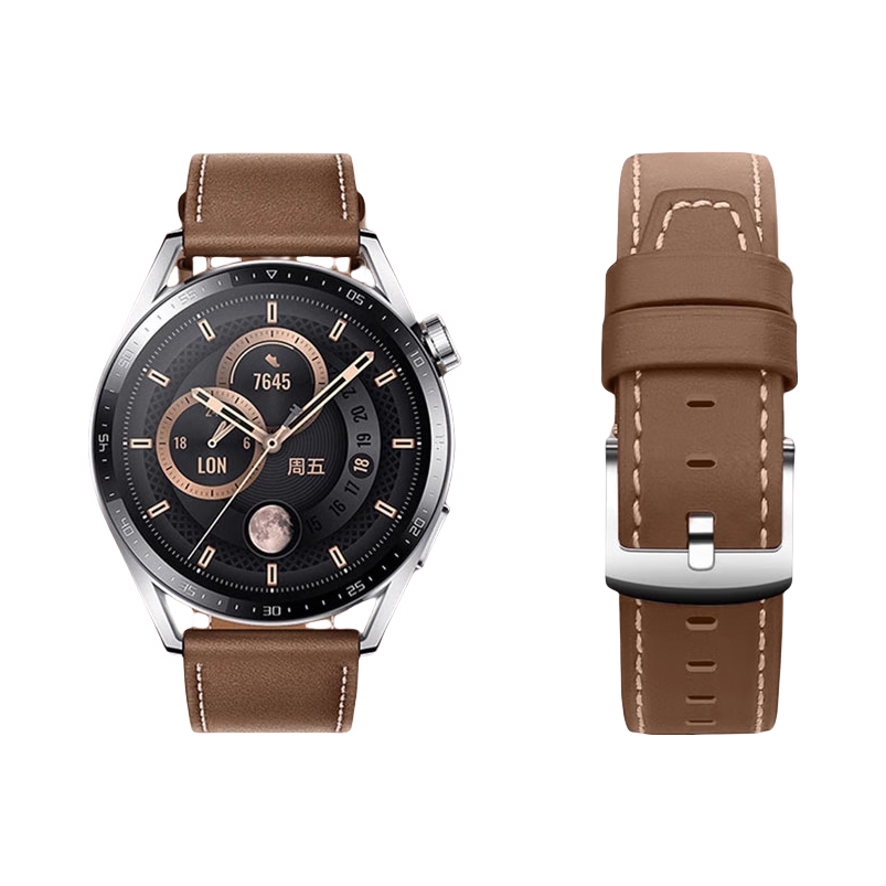 推荐商品：HUAWEI/华为 GT3 智能手表表带 佩戴舒适 真皮