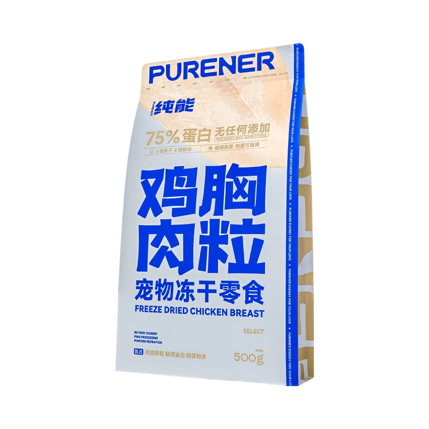 推荐商品：PURENER/纯能 鸡肉味猫咪冻干零食增肥发腮