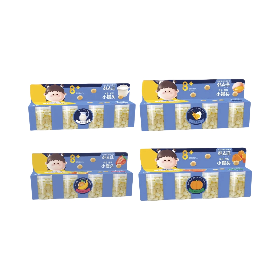 推荐商品：韩真珠 婴幼儿辅食易化小馒头奶香溶溶豆