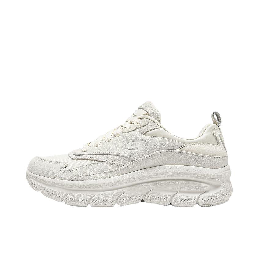 推荐商品：Skechers/斯凯奇 Modern D'Lux 厚底增高 缓震轻便 舒适耐磨 高回弹 时尚百搭 老爹鞋 158590 女款/乳白色