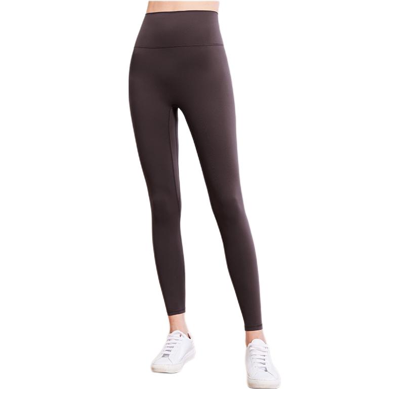 推荐商品：fashionyoga/凡圣瑜伽 提臀美拉德高腰瑜伽裤 女装 FC10967 九分无尴尬线/檀褐