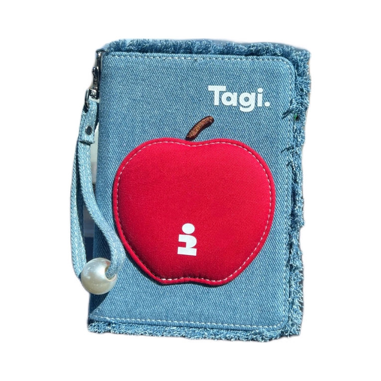 推荐商品：tagi 苹苹安安砰砰珍珠牛仔流苏护照收纳包包
