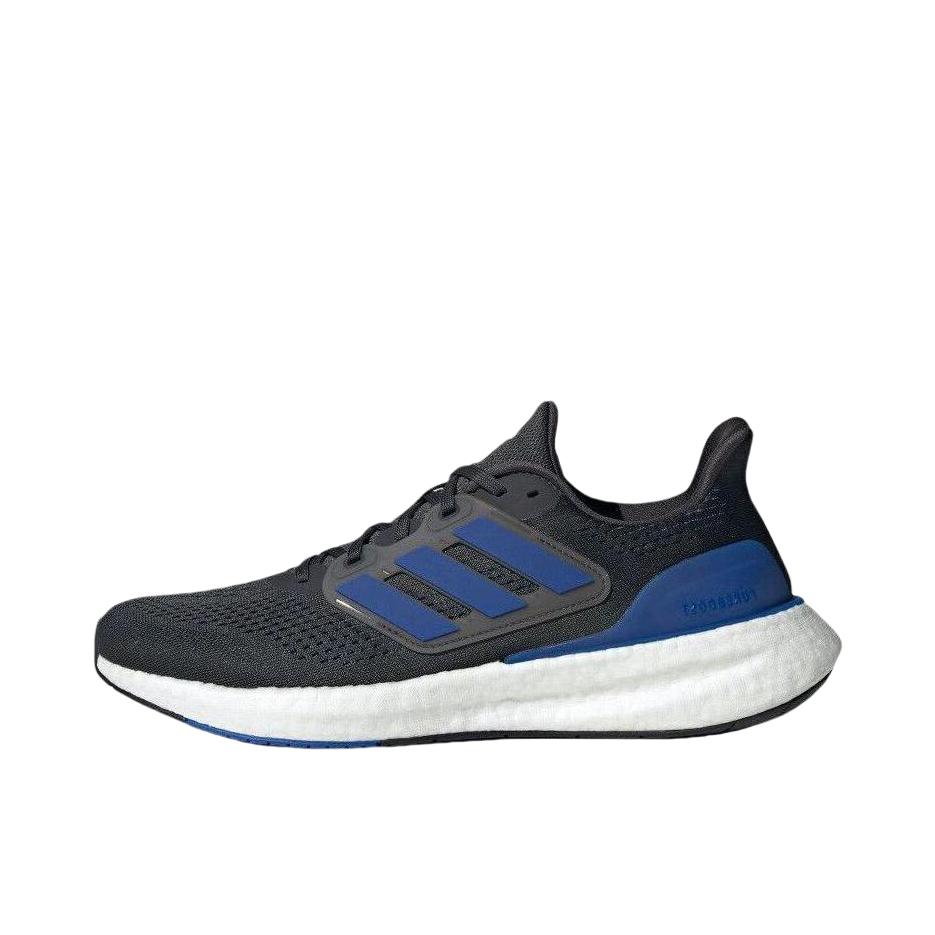 推荐商品：adidas Pureboost 23 跑鞋 减震网面训练轻便 黑色/蓝色