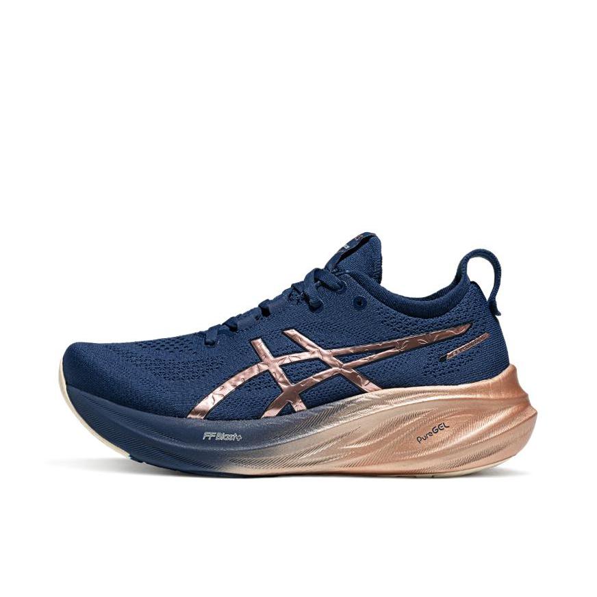 推荐商品：Asics/亚瑟士 Gel-Nimbus 26 跑鞋 缓震轻量回弹防滑耐磨舒适轻便稳定支撑马拉松短跑 女款/蓝色/粉色