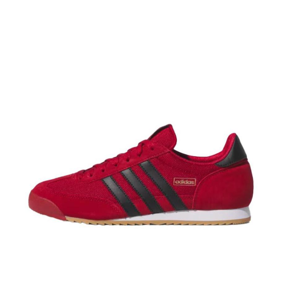 推荐商品：adidas R71 防滑耐磨 减震轻便 舒适 复古 薄底 T头鞋 德训鞋 运动休闲鞋 红色/黑色