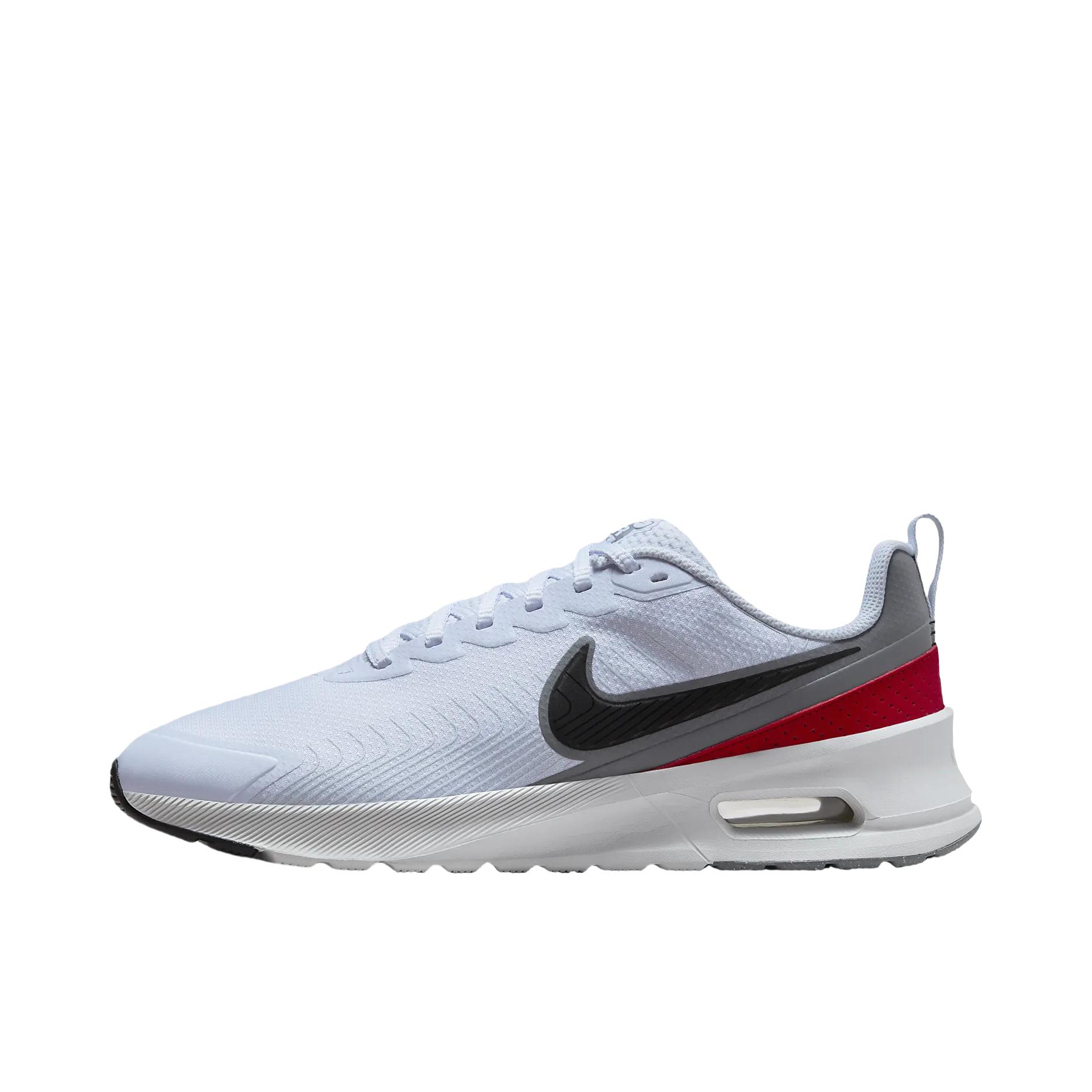 推荐商品：Nike Air Max Nuaxis 跑鞋 网面透气防滑耐磨舒适轻便系带缓震回弹百搭支撑抓地 浅灰色