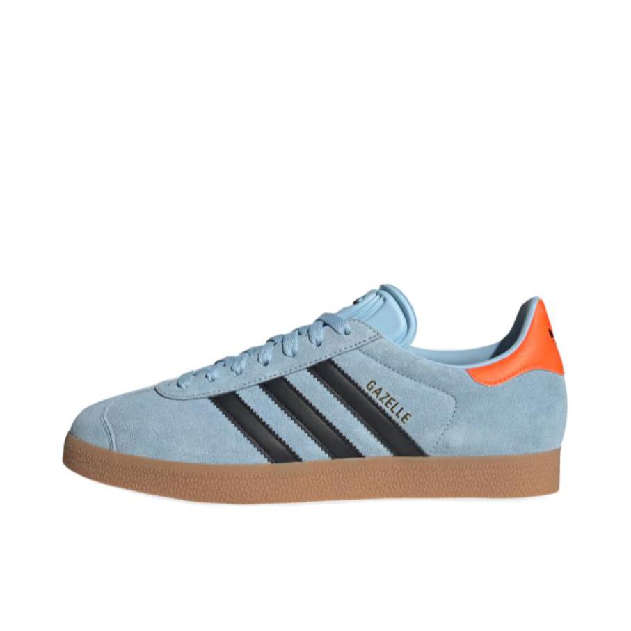 推荐商品：adidas Originals Gazelle T头鞋 德训鞋 板鞋 轻便复古薄底舒适百搭减震耐磨贴合圆头 浅蓝/一号黑/树脂黄