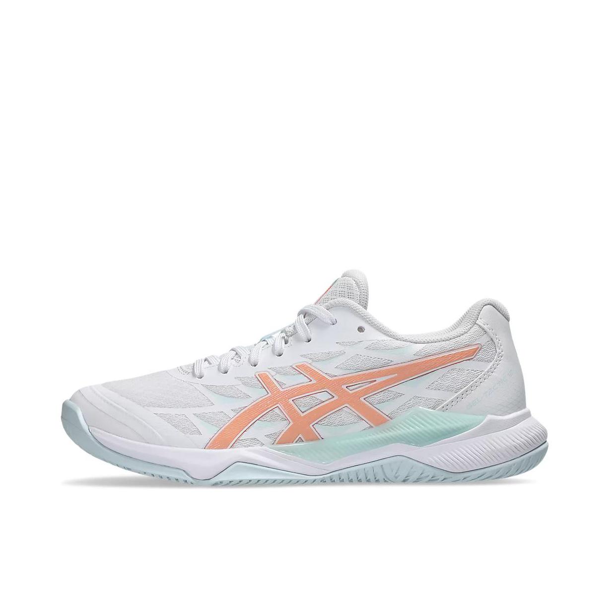 推荐商品：Asics/亚瑟士 Gel-Tactic 12 减震耐磨 防滑 透气网布 稳定支撑 舒适百搭 灵活 排球鞋 白色/橘色