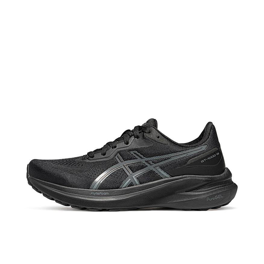 推荐商品：Asics/亚瑟士 GT-1000 13 跑鞋 舒适防滑耐磨透气缓震支撑轻量轻便回弹短跑 女款/黑色