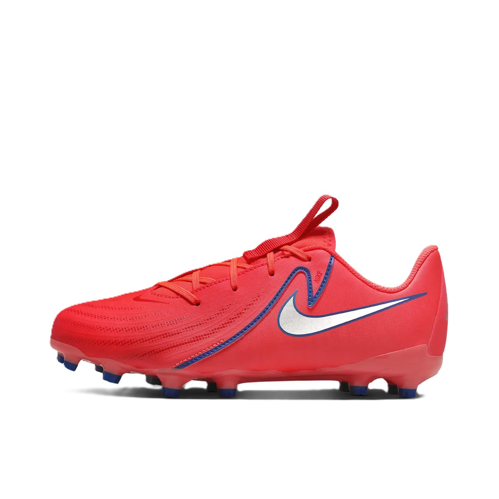 推荐商品：Nike Phantom GX II Academy FG/MG 中端 胶质混钉 多种场地 合成革 防滑耐磨 足球鞋 大童/红色