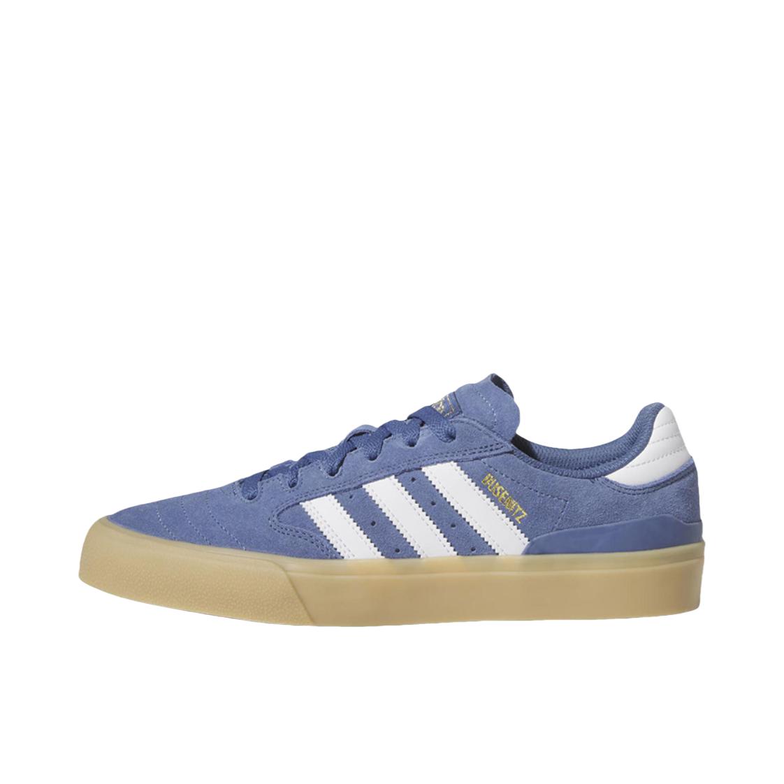 推荐商品：adidas Originals Busenitz Vulc II 板鞋 舒适减震防滑耐磨轻便厚底系带复古百搭贴合支撑圆头 蓝色/白色/黄色