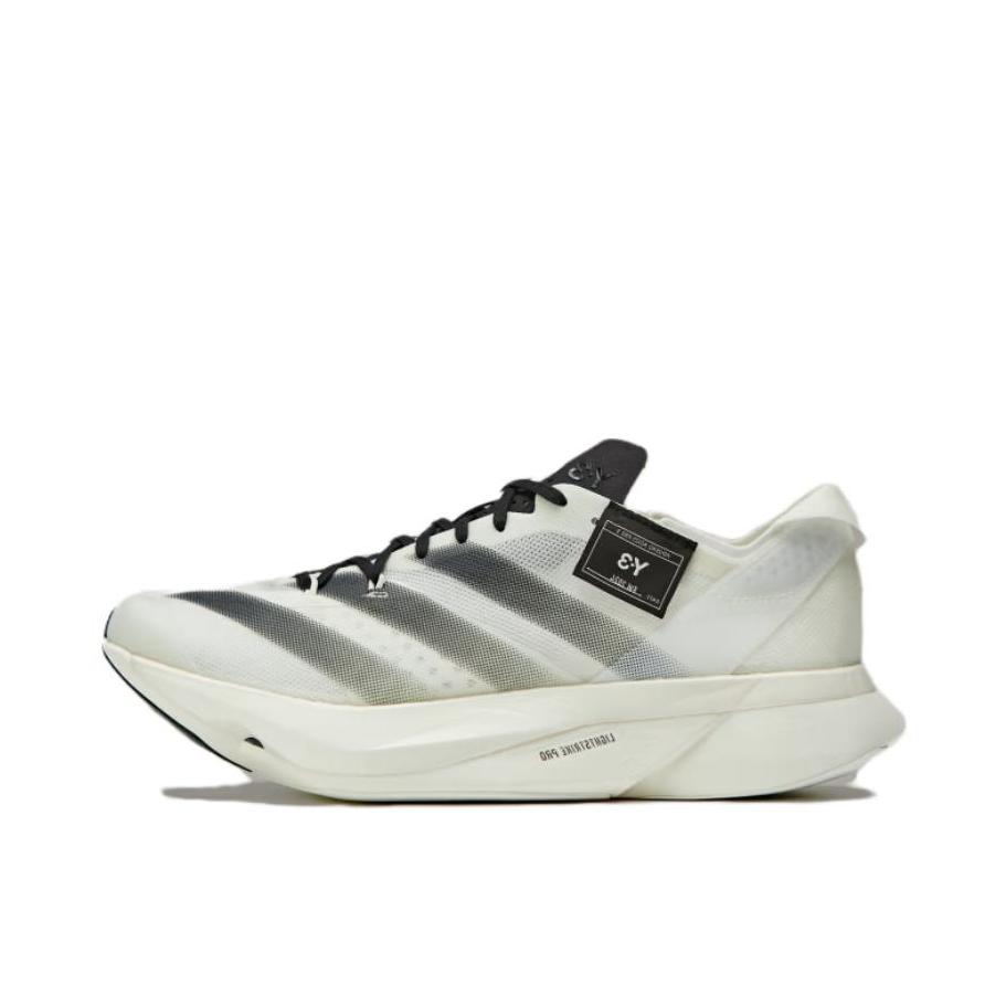 推荐商品：adidas Adizero Adios Pro 3 跑鞋 缓震织物马拉松圆头 米色/白色