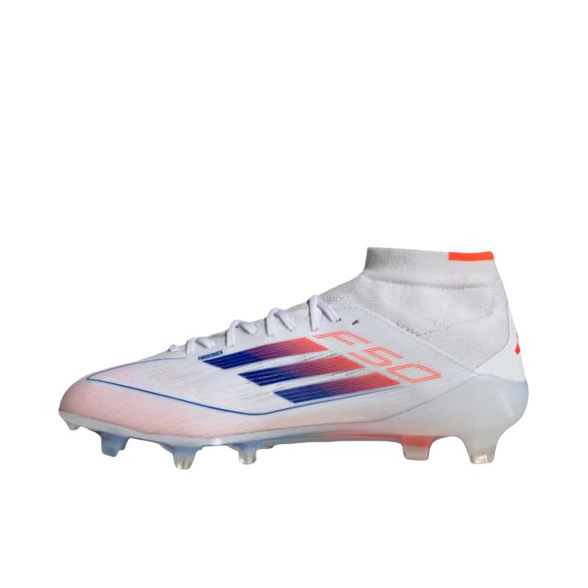 推荐商品：adidas F50 Elite FG 足球鞋 顶级胶质长钉天然硬草地耐用支撑 女款/云白色/清澈蓝色