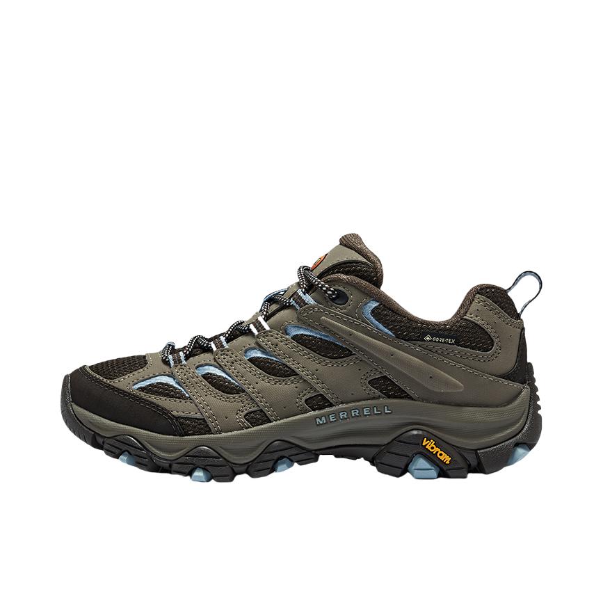 推荐商品：Merrell/迈乐 MOAB 3 低帮 登山鞋 户外休闲鞋 织物防滑耐磨透气轻量缓震包裹性抓地 GTX/女款/米色/粽色