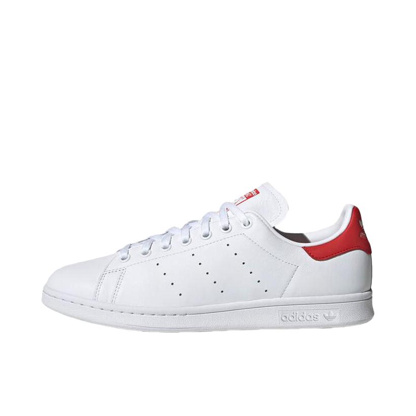 推荐商品：adidas Originals Stan Smith 板鞋 减震透气轻便低帮包裹性 White/Red 白色/红翻毛尾