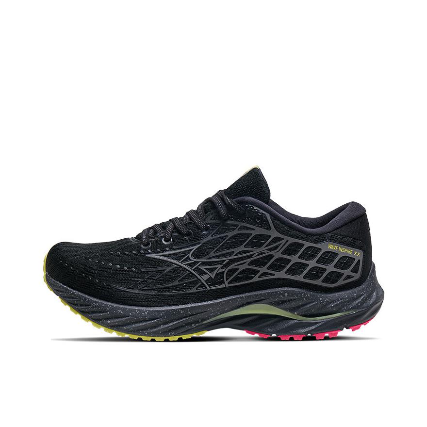 推荐商品：Mizuno/美津浓 Wave Inspire 20 稳定支撑 缓震 网布 跑鞋 黑色/灰色/红色 