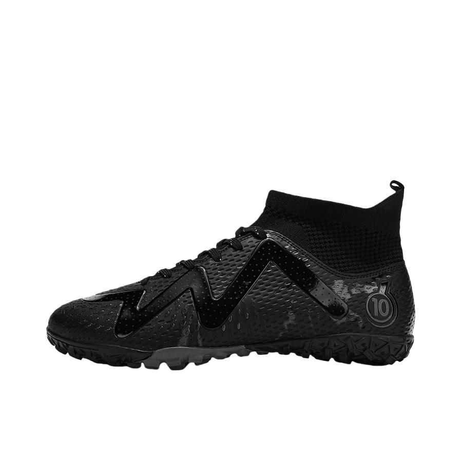 推荐商品：双丁 TF 胶质碎钉 高帮 短钉 人造草地 足球鞋 WT-X2312支撑 碎钉/黑色