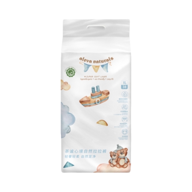 推荐商品：爱亦娃/Aleva 茶谧心境自然婴儿拉拉裤XL码 尿不湿透气超薄