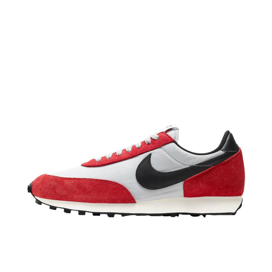 推荐商品：Nike Daybreak 解构 跑鞋 华夫鞋 复古耐磨舒适休闲轻便透气织物运动合成革减震防滑低帮 灰色/红色/黑色