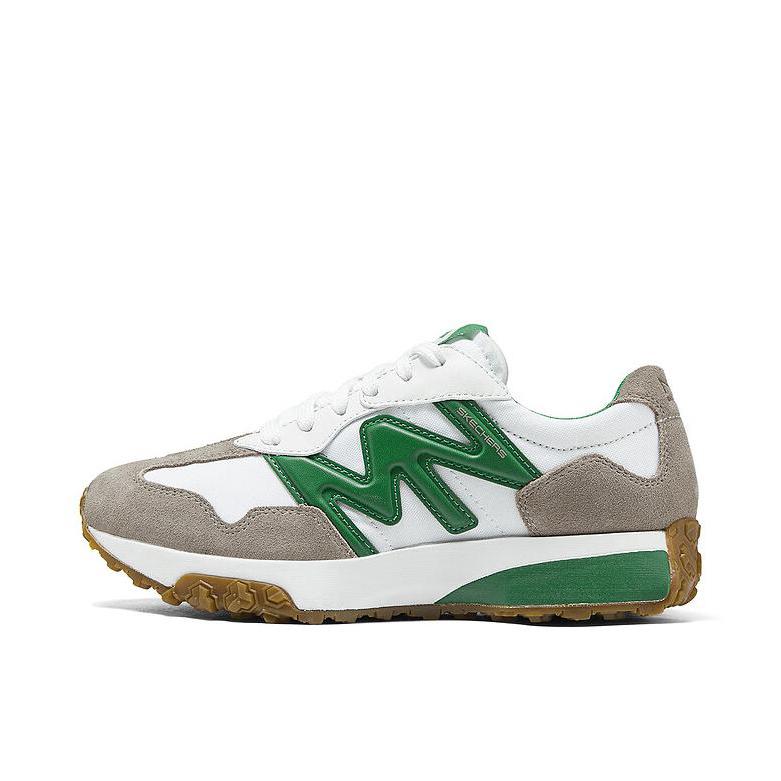推荐商品：Skechers/斯凯奇 MARK NASON 轻便 防滑 缓震 增高 德训鞋 运动休闲鞋 177674 女款/白色/绿色