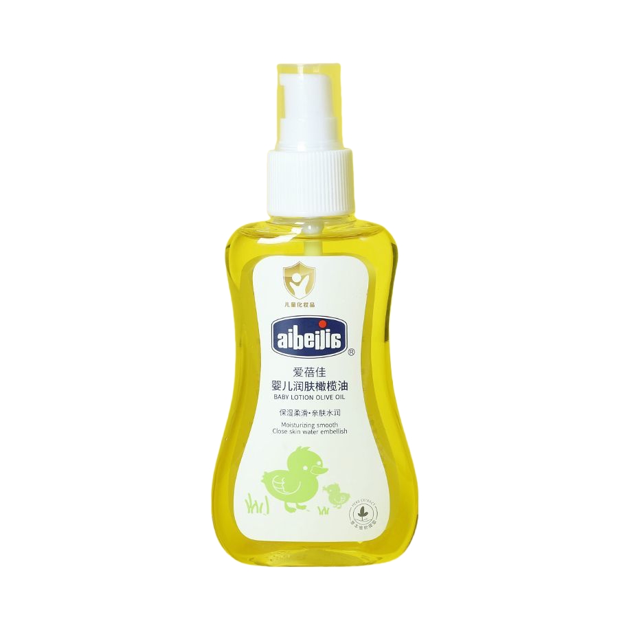 推荐商品：爱蓓佳 婴儿润肤油滋润橄榄油全身新生儿童抚触推拿软化头垢