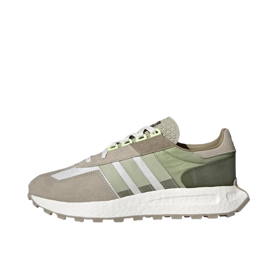 推荐商品：adidas Originals RETROPY E5 跑鞋 缓震透气复古 灰色/白色/绿色