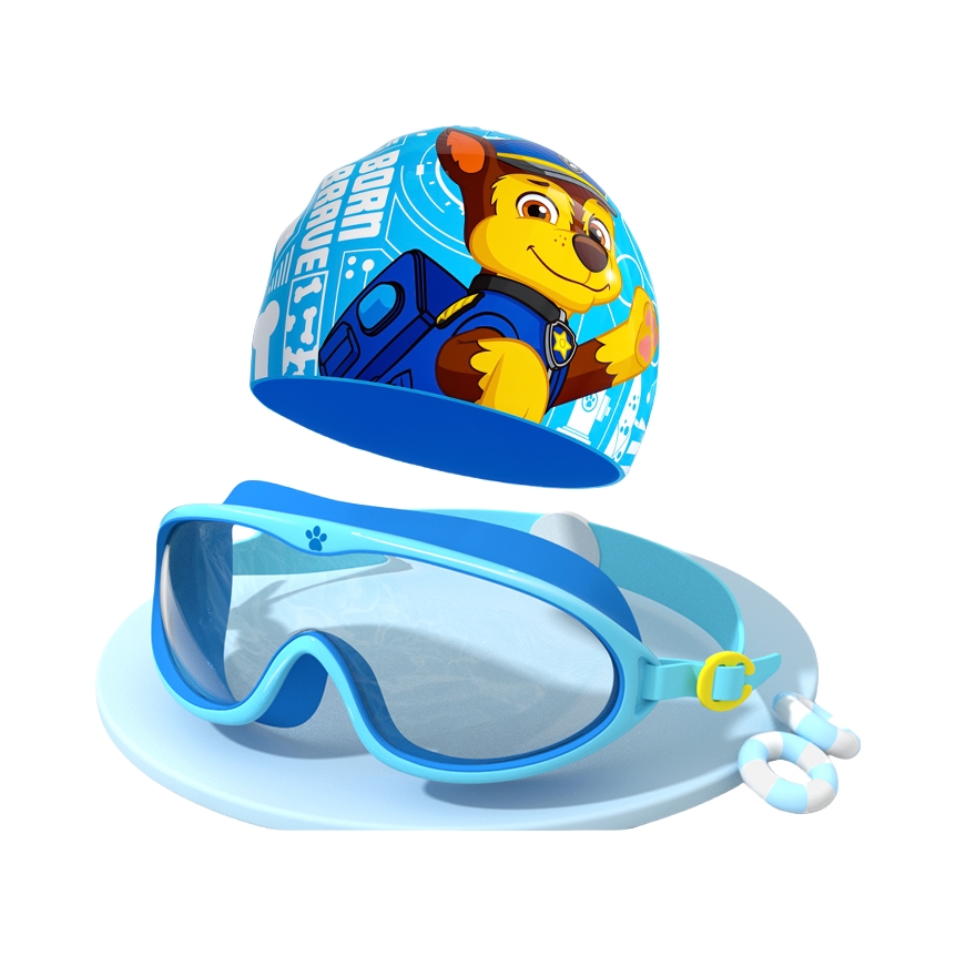推荐商品：PAW PATROL/汪汪队立大功 大框 防水 防雾 泳镜泳帽套装 226pp024+026