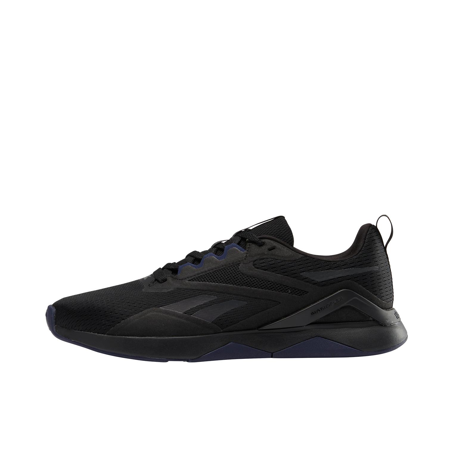 推荐商品：Reebok/锐步 NANOFLEX ADVENTURE TR 2系列 综合训练 轻便透气 室内健身 织物 防滑耐磨 舒适百搭 体能运动 训练鞋 纯黑色