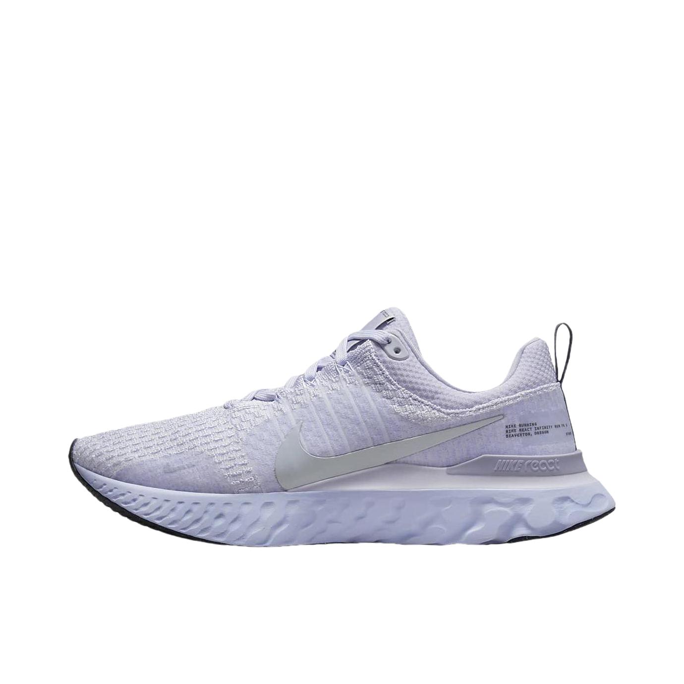 推荐商品：Nike React Infinity Run FK3 跑鞋 减震织物回弹支撑泡棉圆头 浅紫