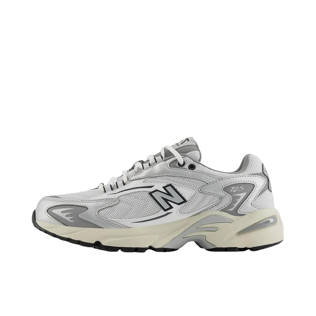 推荐商品：New Balance 725 跑鞋 休闲潮流复古减震防滑耐磨舒适透气运动 灰色/银色/黑色