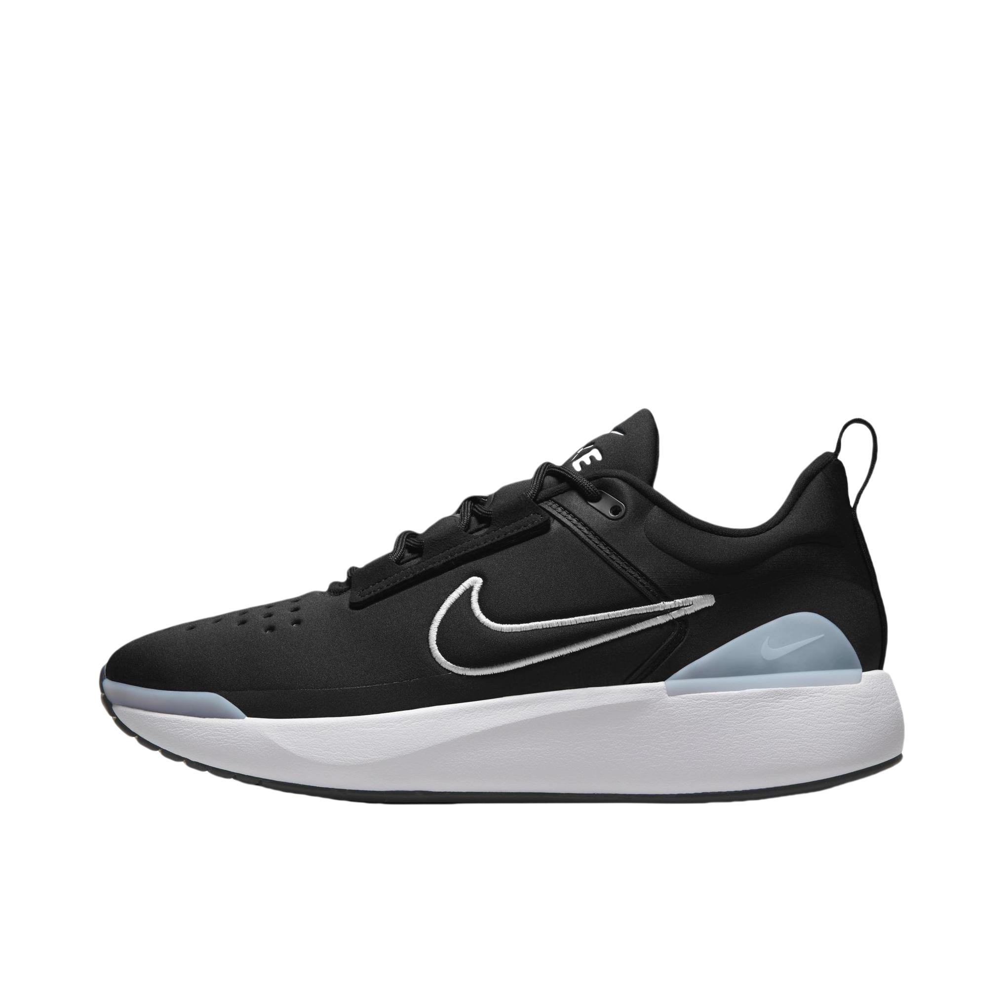 推荐商品：Nike E-Series 1.0 跑鞋 防滑耐磨缓震回弹抓地轻便透气舒适百搭支撑织物合成革运动 黑色/白色/浅冰蓝