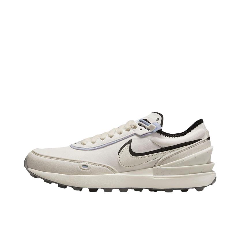 推荐商品：Nike Waffle One 跑鞋 轻便透气防滑耐磨舒适复古缓震运动织物支撑圆头 GS/椰奶白/黑色