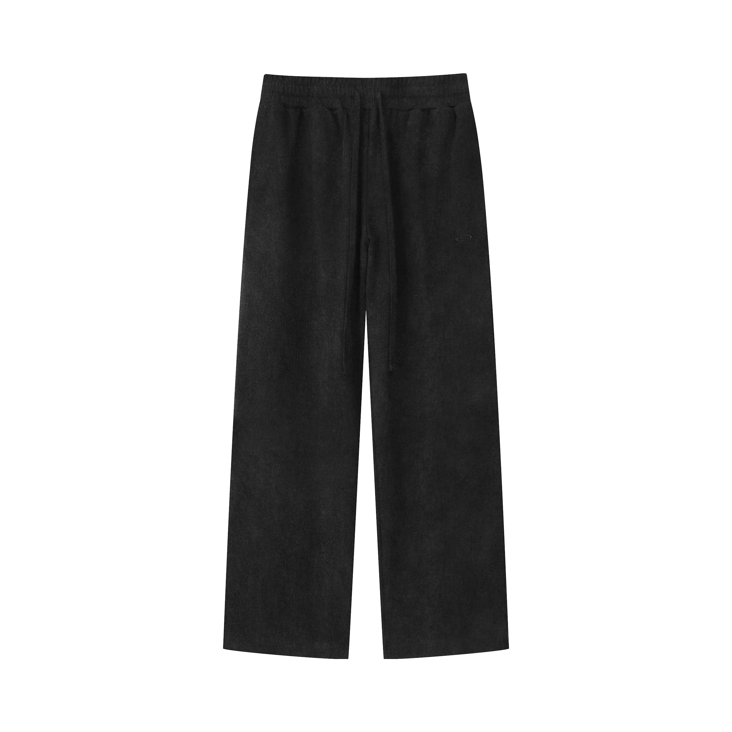 推荐商品：Kylin/无畏东方  纯色直筒纯色休闲长裤 男女同款 W23AWE10028 水洗做旧黑 /轻薄款