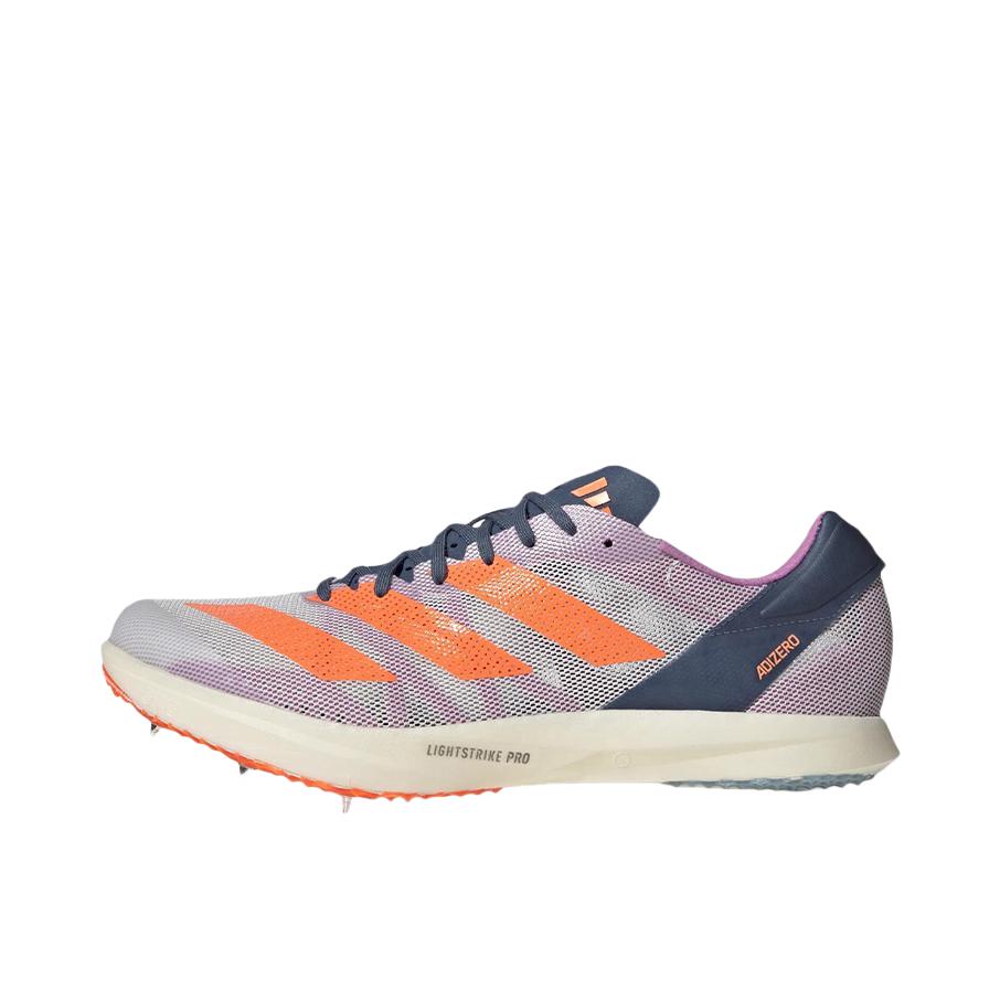 推荐商品：adidas adiZero Avanti 跑鞋 防滑耐磨减震碳板织物田径竞速长跑 粉/白/灰/橙