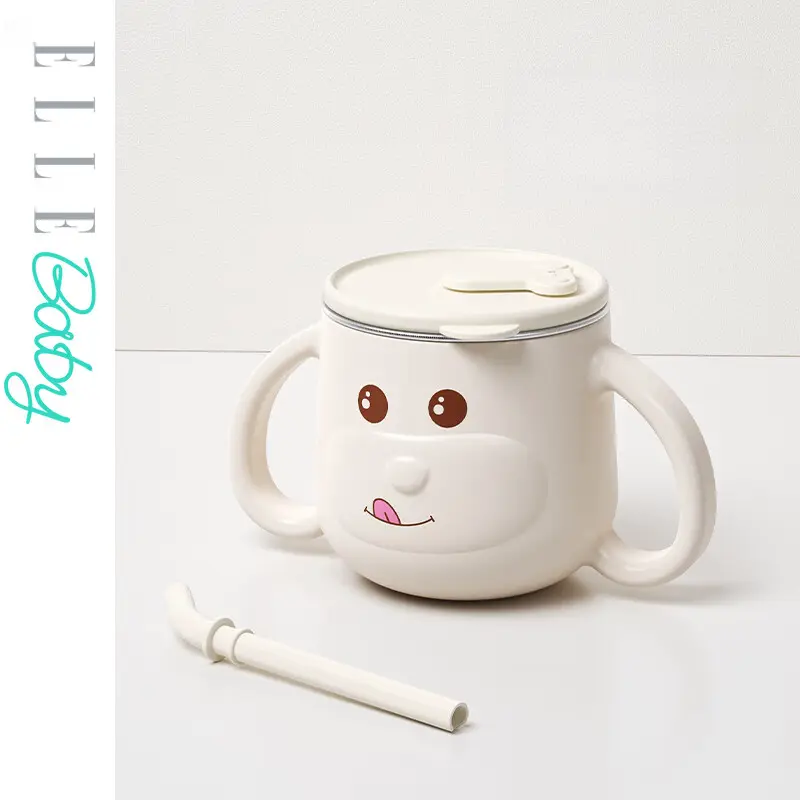 推荐商品：ELLE Baby 儿童萌萌牛奶杯增加辅食