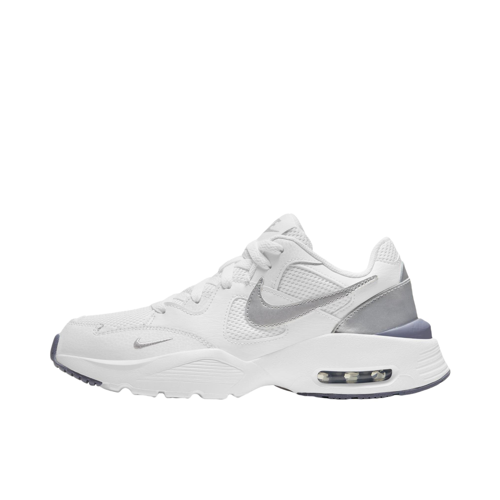 推荐商品：Nike Air Max Fusion 2020 跑鞋 气垫复古经典缓震网面透气短跑 白色/银色/紫色